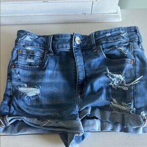 AE Distressed Denim Shorts